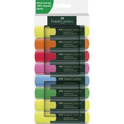 Faber Castell Markeerstift 48 - set 8 stuks 4005402548484 Verf Faber Castell Markeerstift 48 - set 8 stuks 4005402548484 Verf
