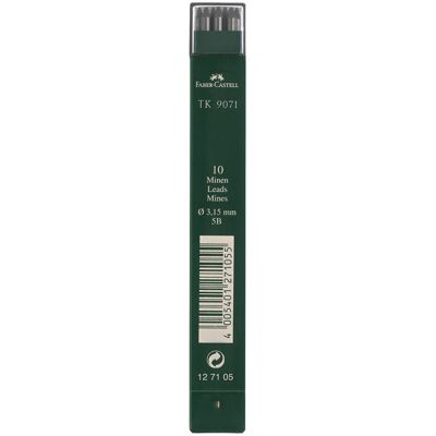 Faber Castell Navulling Vulpotlood - 3,15 mm - 5B 4005401271055 Verf Faber Castell Navulling Vulpotlood - 3,15 mm - 5B 4005401271055 Verf