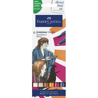 Faber Castell Goldfaber Sketch Alcohol Marker - set 6 stuks - Manga 4005401648093 Verf Faber Castell Goldfaber Sketch Alcohol Marker - set 6 stuks - Manga 4005401648093 Verf