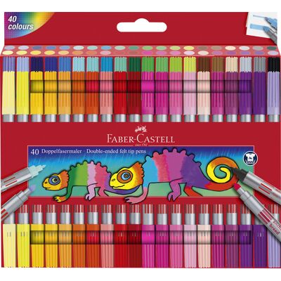 Faber Castell Viltstift Duo - set 40 stuks 4005401511403 Verf Faber Castell Viltstift Duo - set 40 stuks 4005401511403 Verf