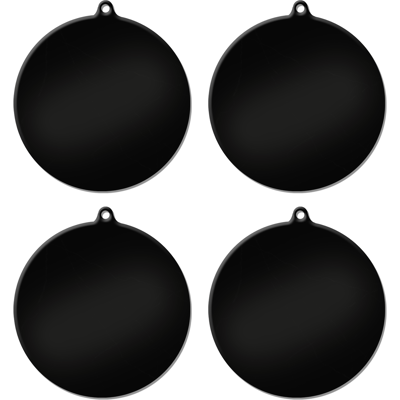 Merkloos Inductie Beschermer Set - 4 Stuks Budget Variant Zwart zwart 4 Merkloos Inductie Beschermer Set - 4 Stuks Budget Variant Zwart zwart 4