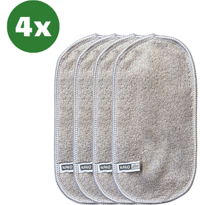 Nano Plus 4x Brillendoekjes - 10*20cm - Grijs - Gemaakt van Nanovezel, Sterker & Efficiënter dan Microvezel Nano Plus 4x Brillendoekjes - 10*20cm - Grijs - Gemaakt van Nanovezel, Sterker & Efficiënter dan Microvezel