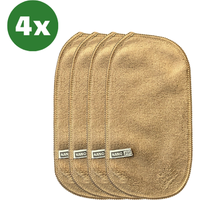 Nano Plus 4x Brillendoekjes - 10*20cm - Taupe - Gemaakt van Nanovezel, Sterker & Efficiënter dan Microvezel Nano Plus 4x Brillendoekjes - 10*20cm - Taupe - Gemaakt van Nanovezel, Sterker & Efficiënter dan Microvezel