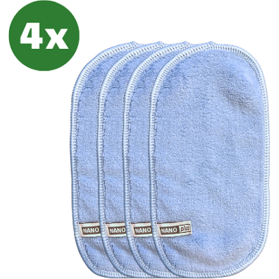 Nano Plus 4x Brillendoekjes - 10*20cm - Blauw - Gemaakt van Nanovezel, Sterker & Efficiënter dan Microvezel Nano Plus 4x Brillendoekjes - 10*20cm - Blauw - Gemaakt van Nanovezel, Sterker & Efficiënter dan Microvezel