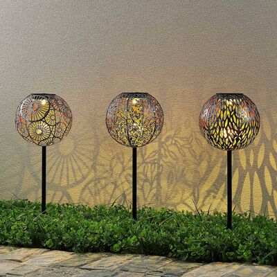 Deco-solarlamp buiten Vilani Lindby, alu / grijs / zink, metaal, Marokkaans / oosters, solar tuinverlichting Deco-solarlamp buiten Vilani Lindby, alu / grijs / zink, metaal, Marokkaans / oosters, solar tuinverlichting