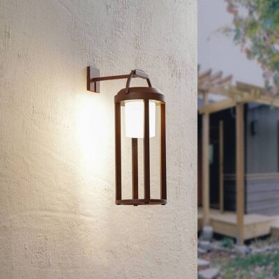 Lucande 2-in-1 LED-zonne-wandlamp Tilena, roest, rond, aluminium Tilena Lucande, dimbaar, zwart, Aluminium, Modern, solar buitenlamp Lucande 2-in-1 LED-zonne-wandlamp Tilena, roest, rond, aluminium Tilena Lucande, dimbaar, zwart, Aluminium, Modern, solar buitenlamp
