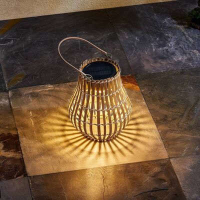 Lindby LED terraslamp Amaria, bamboe, Ø 18 cm Amaria Lindby, dimbaar, hout licht, Bamboe, Landelijk Lindby LED terraslamp Amaria, bamboe, Ø 18 cm Amaria Lindby, dimbaar, hout licht, Bamboe, Landelijk