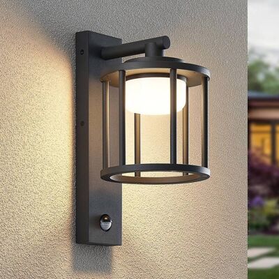 Wandlamp buiten met bewegingssensor Berenike Lucande, dimbaar, alu / grijs / zink, Aluminium, Modern Wandlamp buiten met bewegingssensor Berenike Lucande, dimbaar, alu / grijs / zink, Aluminium, Modern