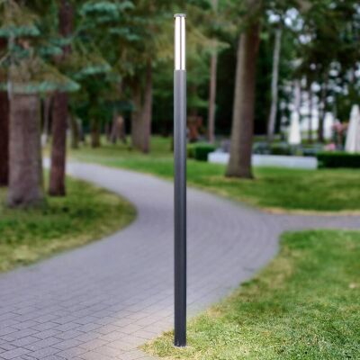 Lucande LED buitenlamp Sidny, 220 cm, antraciet, IP54 Sidny, zwart, Aluminium, Modern Lucande LED buitenlamp Sidny, 220 cm, antraciet, IP54 Sidny, zwart, Aluminium, Modern