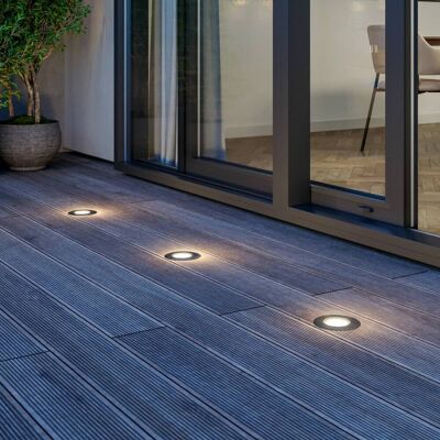 Lucande LED grondspot inbouwlamp Ava, Ø 12 cm, rond, IP67 AVA, alu / grijs / zink, Modern, LED inbouwspot Lucande LED grondspot inbouwlamp Ava, Ø 12 cm, rond, IP67 AVA, alu / grijs / zink, Modern, LED inbouwspot