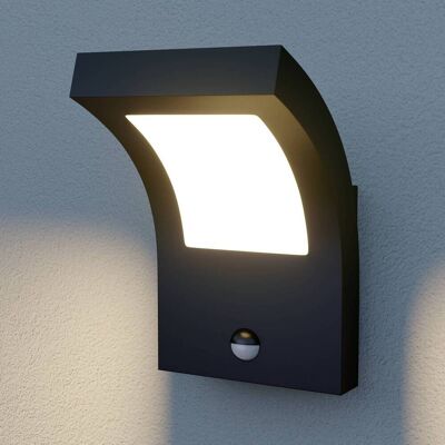 Wandlamp buiten met bewegingssensor Advik Arcchio, zwart, Aluminium, Modern Wandlamp buiten met bewegingssensor Advik Arcchio, zwart, Aluminium, Modern