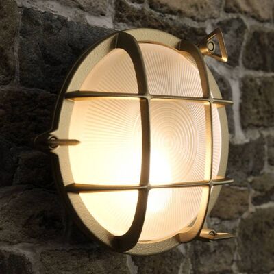 Nordlux Wandlamp buiten Polperro, messing / goud, Messing, Maritiem Nordlux Wandlamp buiten Polperro, messing / goud, Messing, Maritiem