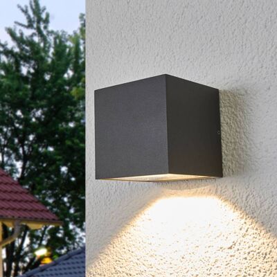 LED-wandlamp buiten Merjem Lucande, alu / grijs / zink, Aluminium, Modern, LED wandlamp buiten LED-wandlamp buiten Merjem Lucande, alu / grijs / zink, Aluminium, Modern, LED wandlamp buiten