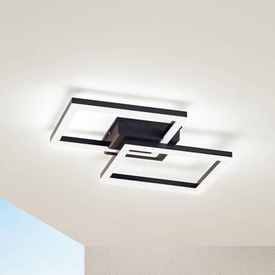Lindby LED buiten plafondlamp Finian, 48 cm x cm, CCT dimbaar Finian Lindby,, zwart, Kunststof, Modern, LED plafondlamp Lindby LED buiten plafondlamp Finian, 48 cm x cm, CCT dimbaar Finian Lindby,, zwart, Kunststof, Modern, LED plafondlamp
