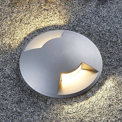 Lucande grondspot inbouwlamp Milara, 2 lichtuitgangen, GU10 Milara Lucande, dimbaar, alu / grijs / zink, Aluminium, Modern, Grondspots Lucande grondspot inbouwlamp Milara, 2 lichtuitgangen, GU10 Milara Lucande, dimbaar, alu / grijs / zink, Aluminium, Modern, Grondspots