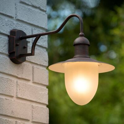 Lucide Wandlamp buiten Aruba, dimbaar, bruin / roest, metaal, Landelijk, Wandlamp buiten Lucide Wandlamp buiten Aruba, dimbaar, bruin / roest, metaal, Landelijk, Wandlamp buiten