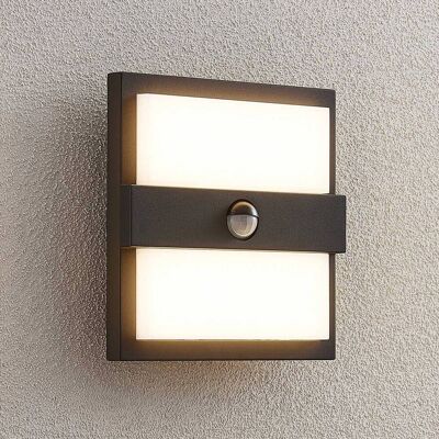 Wandlamp buiten met bewegingssensor Gylfi Lucande, zwart, Aluminium, Modern Wandlamp buiten met bewegingssensor Gylfi Lucande, zwart, Aluminium, Modern