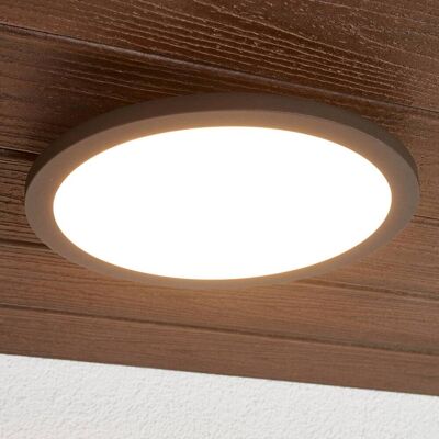 Lucande LED buiten plafondlamp Malena, bewegingsmelder, IP65 Malena, zwart, Aluminium, Modern, LED plafondlamp Lucande LED buiten plafondlamp Malena, bewegingsmelder, IP65 Malena, zwart, Aluminium, Modern, LED plafondlamp
