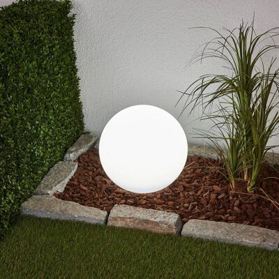 Lindby LED lamp op zonne-energie Lago, Ø 30 cm, bol, grondpin, wit Lago, wit / opaal, Kunststof, Modern, solar tuinverlichting Lindby LED lamp op zonne-energie Lago, Ø 30 cm, bol, grondpin, wit Lago, wit / opaal, Kunststof, Modern, solar tuinverlichting