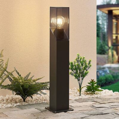 Sokkellamp buiten Fiola Lucande, dimbaar, zwart, Aluminium, Modern, Sokkellamp Sokkellamp buiten Fiola Lucande, dimbaar, zwart, Aluminium, Modern, Sokkellamp