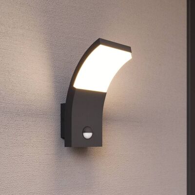 Wandlamp buiten met bewegingssensor Timm Lucande, zwart, Aluminium, Modern Wandlamp buiten met bewegingssensor Timm Lucande, zwart, Aluminium, Modern