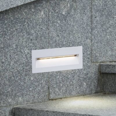 Lucande LED wand inbouwlamp Loya, 23 x 8 cm, wit, IP54 Loya, wit / opaal, Aluminium, Modern, Wandlamp buiten Lucande LED wand inbouwlamp Loya, 23 x 8 cm, wit, IP54 Loya, wit / opaal, Aluminium, Modern, Wandlamp buiten