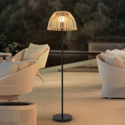 Lucande LED vloerlamp Eligio, bamboe, Ø 39 cm, RGB Eligio Lucande, dimbaar, hout licht, Aluminium, Landelijk, Solar buitenverlichting Lucande LED vloerlamp Eligio, bamboe, Ø 39 cm, RGB Eligio Lucande, dimbaar, hout licht, Aluminium, Landelijk, Solar buitenverlichting