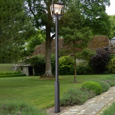 Lucande buitenlamp Dunia, antraciet, metaal, hoogte 220 cm Dunia Lucande, dimbaar, zwart, Aluminium, Modern Lucande buitenlamp Dunia, antraciet, metaal, hoogte 220 cm Dunia Lucande, dimbaar, zwart, Aluminium, Modern