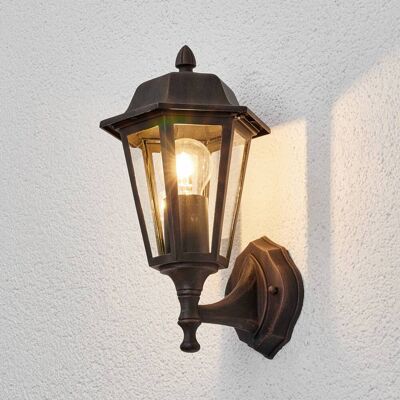 Wandlamp buiten Lamina Lindby, dimbaar, bruin / roest, Aluminium, Antiek, Wandlamp buiten Wandlamp buiten Lamina Lindby, dimbaar, bruin / roest, Aluminium, Antiek, Wandlamp buiten