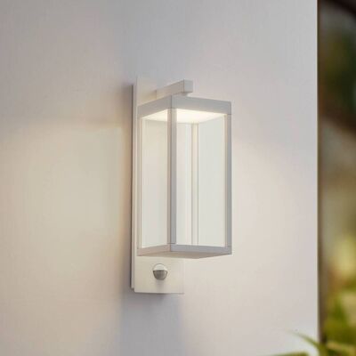 Wandlamp buiten met bewegingssensor Ferdinand Lucande, wit / opaal, Aluminium, Modern Wandlamp buiten met bewegingssensor Ferdinand Lucande, wit / opaal, Aluminium, Modern