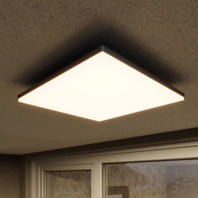 Vierkante LED plafondlamp Henni voor buiten Lucande, alu / grijs / zink, Modern, LED plafondlamp Vierkante LED plafondlamp Henni voor buiten Lucande, alu / grijs / zink, Modern, LED plafondlamp