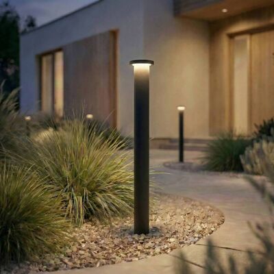 LED tuinpadverlichting - tuinlamp Cirel Lindby, zwart, Aluminium, Modern, LED buitenlamp LED tuinpadverlichting - tuinlamp Cirel Lindby, zwart, Aluminium, Modern, LED buitenlamp