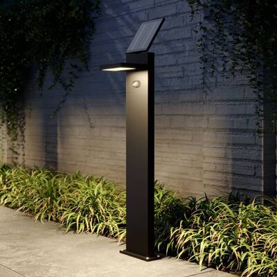 Lucande LED-zonnegolflamp Silvan, 100cm, sensor, antraciet Silvan, zwart, Aluminium, Modern, Solar buitenverlichting Lucande LED-zonnegolflamp Silvan, 100cm, sensor, antraciet Silvan, zwart, Aluminium, Modern, Solar buitenverlichting
