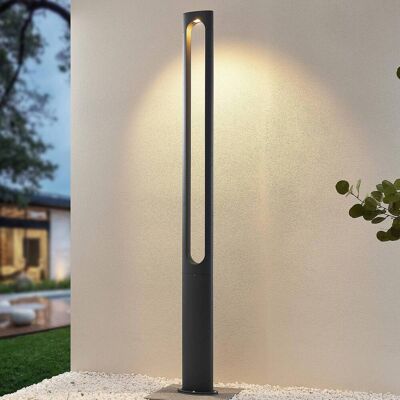 Lucande Dovino LED lantaarnpaal, 200 cm, zwart, Aluminium, Modern Lucande Dovino LED lantaarnpaal, 200 cm, zwart, Aluminium, Modern