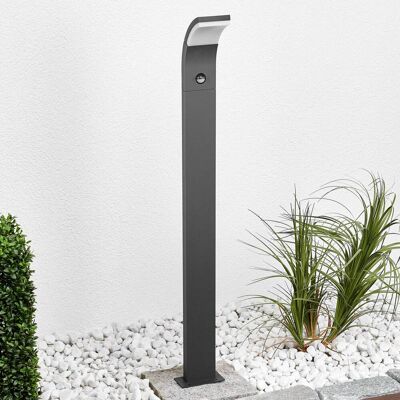 Lucande Timm LED tuinpadverlichting, sensor, 100cm, antraciet, IP54, zwart, Aluminium, Modern Lucande Timm LED tuinpadverlichting, sensor, 100cm, antraciet, IP54, zwart, Aluminium, Modern
