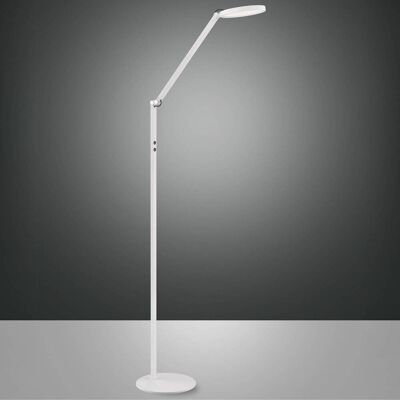 Fabas Luce LED-vloerlamp Regina, dimbaar, wit / opaal, Woon-/ Eetkamer, metaal, Modern, LED vloerlamp Fabas Luce LED-vloerlamp Regina, dimbaar, wit / opaal, Woon-/ Eetkamer, metaal, Modern, LED vloerlamp