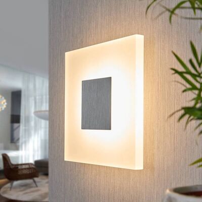 LED-wandlamp Berlind Lucande, wit / opaal, Woon-/ Eetkamer, Kunststof, Modern, LED wandlamp LED-wandlamp Berlind Lucande, wit / opaal, Woon-/ Eetkamer, Kunststof, Modern, LED wandlamp
