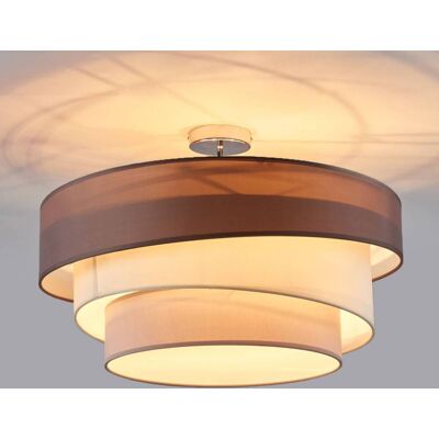 Plafondlamp Melia Lindby, dimbaar, alu / grijs / zink, Woon-/ Eetkamer, Textiel / Stof / Zijde, Modern, plafondlamp Plafondlamp Melia Lindby, dimbaar, alu / grijs / zink, Woon-/ Eetkamer, Textiel / Stof / Zijde, Modern, plafondlamp