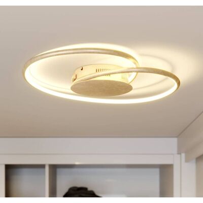 LED-plafondlamp Joline Lindby, messing / goud, Woon-/ Eetkamer, metaal, Modern, LED plafondlamp LED-plafondlamp Joline Lindby, messing / goud, Woon-/ Eetkamer, metaal, Modern, LED plafondlamp