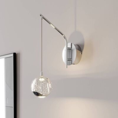 LED-wandlamp Hayley Lucande, helder / transparant, Woon-/ Eetkamer, Glas, Modern, LED wandlamp LED-wandlamp Hayley Lucande, helder / transparant, Woon-/ Eetkamer, Glas, Modern, LED wandlamp