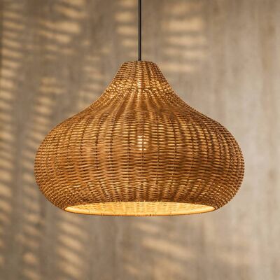 Lucande buiten hanglamp Taniola, 1-lamp, beige, rotan, IP44 Taniola Lucande, dimbaar, hout licht, Hout, Landelijk Lucande buiten hanglamp Taniola, 1-lamp, beige, rotan, IP44 Taniola Lucande, dimbaar, hout licht, Hout, Landelijk