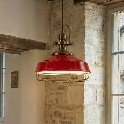 Hanglamp Astel ROYALTECH, dimbaar, rood, Woon-/ Eetkamer, metaal, Industrieel design, hanglamp Hanglamp Astel ROYALTECH, dimbaar, rood, Woon-/ Eetkamer, metaal, Industrieel design, hanglamp