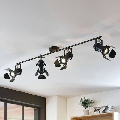 Plafondlamp Tilen Lindby, dimbaar, zwart, Woon-/ Eetkamer, metaal, Industrieel design, plafondlamp Plafondlamp Tilen Lindby, dimbaar, zwart, Woon-/ Eetkamer, metaal, Industrieel design, plafondlamp