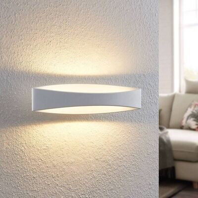 LED-wandlamp Jelle Arcchio, dimbaar, wit / opaal, Woon-/ Eetkamer, Aluminium, Modern, LED wandlamp LED-wandlamp Jelle Arcchio, dimbaar, wit / opaal, Woon-/ Eetkamer, Aluminium, Modern, LED wandlamp