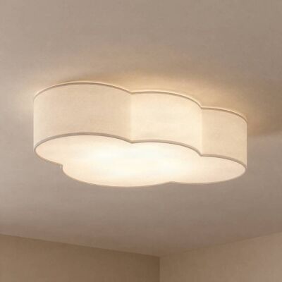 Plafondlamp Cloud TK Lighting, dimbaar, wit / opaal, Woon-/ Eetkamer, Textiel / Stof / Zijde, Jong wonen, plafondlamp Plafondlamp Cloud TK Lighting, dimbaar, wit / opaal, Woon-/ Eetkamer, Textiel / Stof / Zijde, Jong wonen, plafondlamp