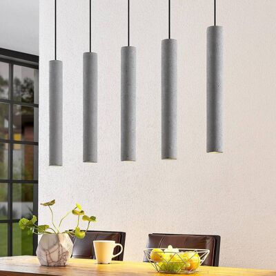 Hanglamp Concretto Lindby, dimbaar, alu / grijs / zink, Woon-/ Eetkamer, Beton, Modern, hanglamp Hanglamp Concretto Lindby, dimbaar, alu / grijs / zink, Woon-/ Eetkamer, Beton, Modern, hanglamp
