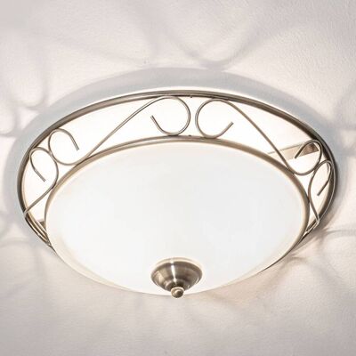 Searchlight Plafondlamp Anneke, dimbaar, brons / oud-messing, Woon-/ Eetkamer, Glas, Landelijk, plafondlamp Searchlight Plafondlamp Anneke, dimbaar, brons / oud-messing, Woon-/ Eetkamer, Glas, Landelijk, plafondlamp