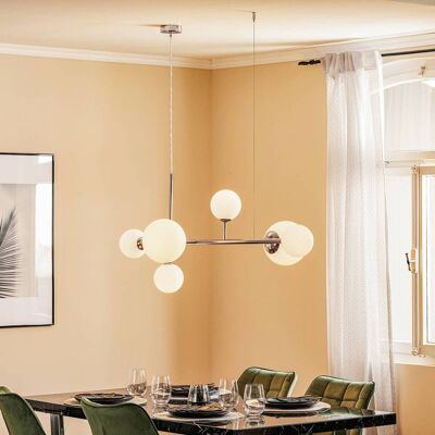 Hanglamp Dione ALDEX, dimbaar, chroom / zilver, Woon-/ Eetkamer, Glas, Modern, hanglamp Hanglamp Dione ALDEX, dimbaar, chroom / zilver, Woon-/ Eetkamer, Glas, Modern, hanglamp