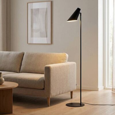 Dyberg Larsen Vloerlamp Cale, zwart, Woon-/ Eetkamer, metaal, Scandinavisch, vloerlamp Dyberg Larsen Vloerlamp Cale, zwart, Woon-/ Eetkamer, metaal, Scandinavisch, vloerlamp