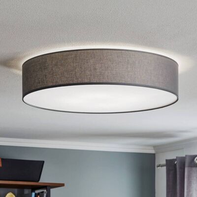 Plafondlamp Rondo TK Lighting, dimbaar, alu / grijs / zink, Slaapkamer, Textiel / Stof / Zijde, Modern, plafondlamp Plafondlamp Rondo TK Lighting, dimbaar, alu / grijs / zink, Slaapkamer, Textiel / Stof / Zijde, Modern, plafondlamp